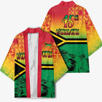 Hapi 45th Indipendens Dei Vanuatu Kimono Yumi 1980 with Vanuatuan Beach Landscape LT9 - Polynesian Pride