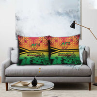 Hapi 45th Indipendens Dei Vanuatu Pillow Cover Yumi 1980 with Vanuatuan Beach Landscape - Polynesian Pride