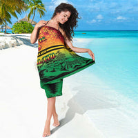 Hapi 45th Indipendens Dei Vanuatu Sarong Yumi 1980 with Vanuatuan Beach Landscape LT9 - Polynesian Pride