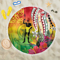 Vanuatu 45th Anniversary Beach Blanket Polynesian with Sand Drawing Pattern