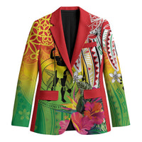 Vanuatu 45th Anniversary Blazer Polynesian with Sand Drawing Pattern - Polynesian Pride