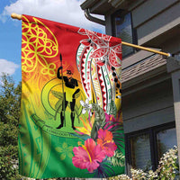 Vanuatu 45th Anniversary Garden Flag Polynesian with Sand Drawing Pattern