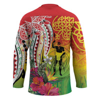 Vanuatu 45th Anniversary Hockey Jersey Polynesian with Sand Drawing Pattern LT9 - Polynesian Pride