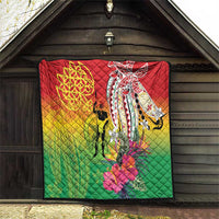 Vanuatu 45th Anniversary Quilt Polynesian with Sand Drawing Pattern