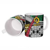 Vanuatu Proud to be Ni-van Personalised Ceramic Mug with Mutis En Atan Patterns - Polynesian Pride