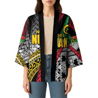 Vanuatu Proud to be Ni-van Personalised Kimono with Mutis En Atan Patterns - Polynesian Pride
