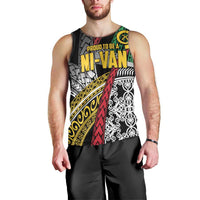 Vanuatu Proud to be Ni-van Personalised Men Tank Top with Mutis En Atan Patterns