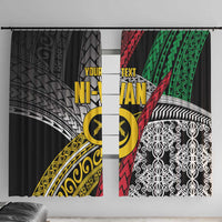 Vanuatu Proud to be Ni-van Personalised Window Curtain with Mutis En Atan Patterns