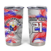 Custom Philippines Anzkals Football Tumbler Cup Pilipinas Be Unique LT9 White - Polynesian Pride