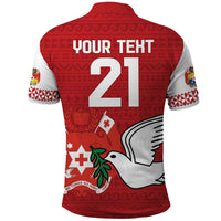 Custom Tonga Rugby Polo Shirt Mate Maa Kupesi Style