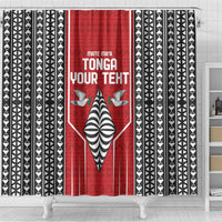 Custom Tonga Rugby Shower Curtain Mate Maa Kupesi Style