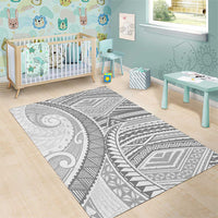 American Samoa White Sunday Area Rug Polynesian Lotu Tamaiti - Polynesian Pride