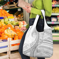 American Samoa White Sunday Grocery Bag Polynesian Lotu Tamaiti - Polynesian Pride