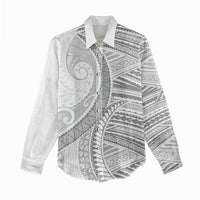 American Samoa White Sunday Women Casual Shirt Polynesian Lotu Tamaiti LT9 - Polynesian Pride