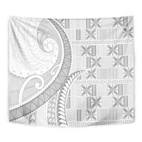 Niue White Sunday Tapestry Niuean Lotu Tamaiti Hiapo Pattern - Polynesian Pride