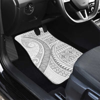 Polynesian White Sunday Car Mats Lotu Tamaiti Melanesian Pattern - Polynesian Pride