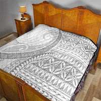 Polynesian White Sunday Quilt Lotu Tamaiti Melanesian Pattern - Polynesian Pride