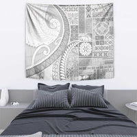 Samoa Siapo White Sunday Tapestry Lotu Tamaiti Polynesian White Pattern - Polynesian Pride