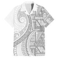 Tonga White Sunday Family Matching Summer Maxi Dress and Hawaiian Shirt Lotu Tamaiti Ngatu Tribal - Polynesian Pride
