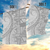 Tonga White Sunday Garden Flag Lotu Tamaiti Ngatu Tribal - Polynesian Pride