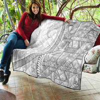 Tonga White Sunday Quilt Lotu Tamaiti Ngatu Tribal - Polynesian Pride