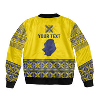 Niue Crab Personalised Bomber Jacket Niuean Hiapo Pattern - Polynesian Pride