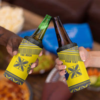 Niue Crab Personalised 4 in 1 Can Cooler Tumbler Niuean Hiapo Pattern - Polynesian Pride