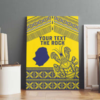 Niue Crab Personalised Canvas Wall Art Niuean Hiapo Pattern - Polynesian Pride