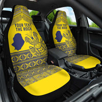 Niue Crab Personalised Car Seat Cover Niuean Hiapo Pattern - Polynesian Pride