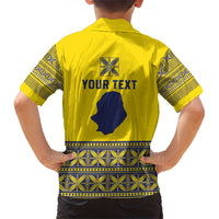 Niue Crab Personalised Family Matching Short Sleeve Bodycon Dress and Hawaiian Shirt Niuean Hiapo Pattern - Polynesian Pride