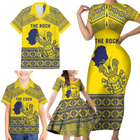 Niue Crab Personalised Family Matching Short Sleeve Bodycon Dress and Hawaiian Shirt Niuean Hiapo Pattern - Polynesian Pride