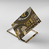 Vintage Samoa Siapo Mamanu Canvas Wall Art Gold Samoan Tapa Motif - Polynesian Pride