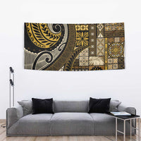Vintage Samoa Siapo Mamanu Tapestry Gold Samoan Tapa Motif - Polynesian Pride