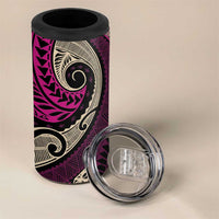 Vintage Samoa Siapo Mamanu 4 in 1 Can Cooler Tumbler Pink Samoan Tapa Motif - Polynesian Pride