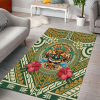 Hawaii Tiki Mask Area Rug Mele Kalikimaka i Iulai!