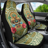 Hawaii Tiki Mask Car Seat Cover Mele Kalikimaka i Iulai! LT9 - Polynesian Pride