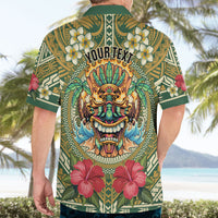 Hawaii Tiki Mask Personalized Hawaiian Shirt Mele Kalikimaka i Iulai! LT9 - Polynesian Pride