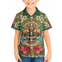 Hawaii Tiki Mask Personalized Hawaiian Shirt Mele Kalikimaka i Iulai! LT9 - Polynesian Pride