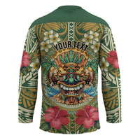 Hawaii Tiki Mask Personalized Hockey Jersey Mele Kalikimaka i Iulai!