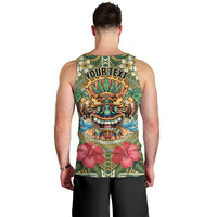Hawaii Tiki Mask Personalized Men Tank Top Mele Kalikimaka i Iulai!
