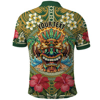 Hawaii Tiki Mask Personalized Polo Shirt Mele Kalikimaka i Iulai! LT9 - Polynesian Pride