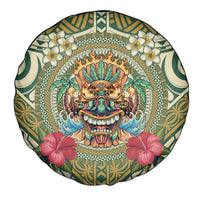 Hawaii Tiki Mask Spare Tire Cover Mele Kalikimaka i Iulai! LT9 - Polynesian Pride