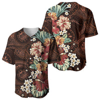 Kanoa Hawai'i Hibiscus Baseball Jersey Polynesian Tribal Tattoo Pattern Floral Elements LT9 - Polynesian Pride