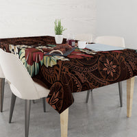 Kanoa Hawai'i Hibiscus Tablecloth Polynesian Tribal Tattoo Pattern Floral Elements