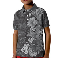 Pauli Hawai'i Hibiscus Kid Polo Shirt Polynesian Tribal Tattoo Pattern Floral Elements