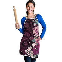 Poni Mama Hawai'i Hibiscus Apron Polynesian Tribal Tattoo Pattern Floral Elements