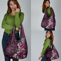 Poni Mama Hawai'i Hibiscus Grocery Bag Polynesian Tribal Tattoo Pattern Floral Elements LT9 - Polynesian Pride