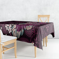 Poni Mama Hawai'i Hibiscus Tablecloth Polynesian Tribal Tattoo Pattern Floral Elements