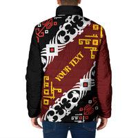 Personalised Papua New Guinea Bird Drum Padded Jacket Papuan Batik Motif
