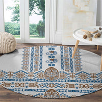 Papua New Guinea Bird Ethnic Round Carpet Papuan Batik Inspired Pattern